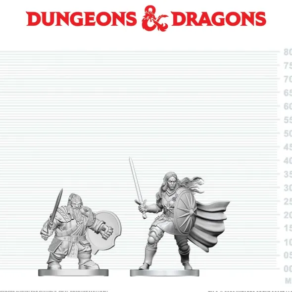 D&D Nolzur's Marvelous Miniatures: Dwarf Fighter & Orc Paladin