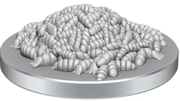 D&D Nolzur's Marvelous Miniatures: Swarm of Rot Grubs & Rot Grub Victim