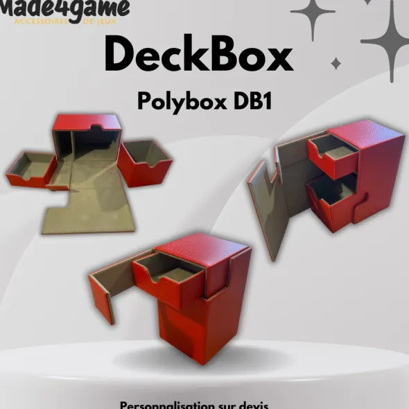 DeckBox 100+ avec tiroir de rangement - Rouge