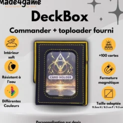 DeckBox Commander 100+ avec Toploader - Noir et Jaune