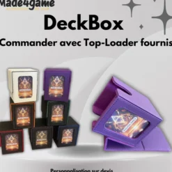 DeckBox Commander 100+ avec Toploader - Noir et Violet