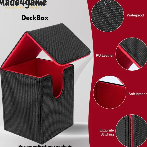DeckBox 100+ Noir intérieur Rouge