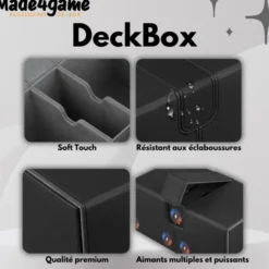 DeckBox triple compartiments - 2x100 cartes et tiroir de rangement