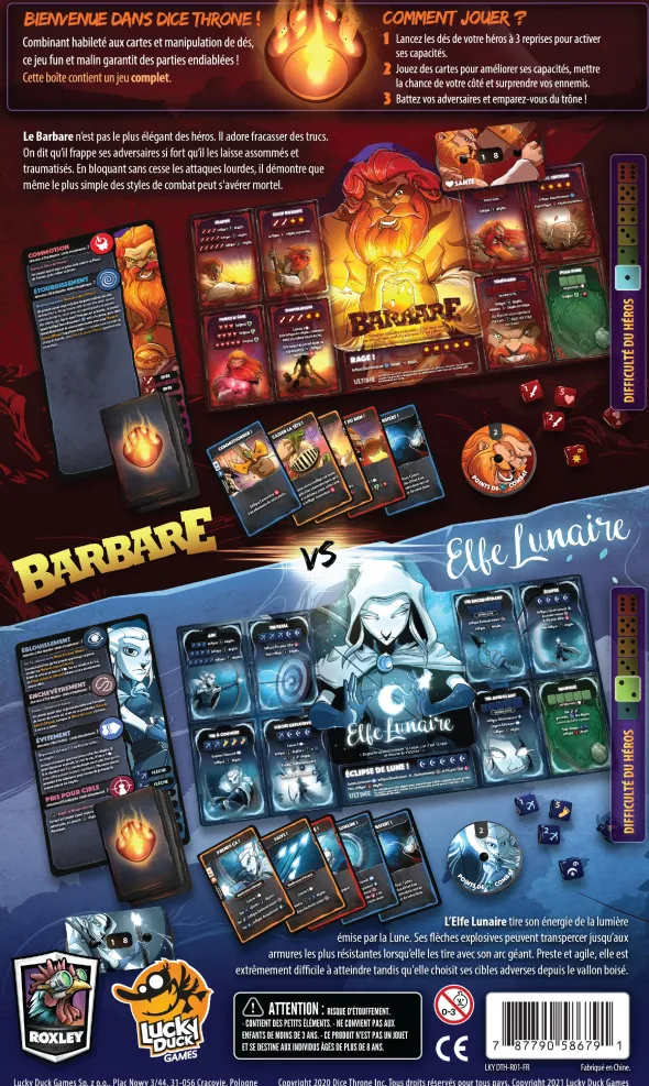Dice Throne - Barbare VS Elfe Lunaire