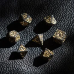 Dragons Bottle Green & Gold Dice Set