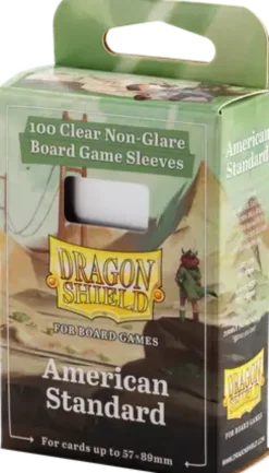 100 Dragon Shield : Board Game Sleeves - American Standard 57x89mm