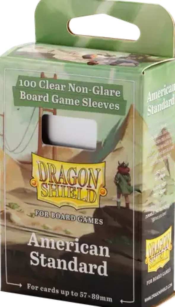 100 Dragon Shield : Board Game Sleeves - American Standard 57x89mm