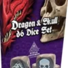 Dragon & Skull Dice Pack Silver