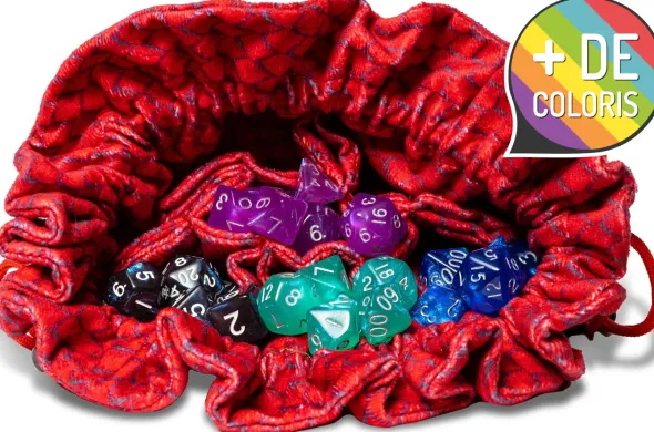Dragon Storm Velvet Compartment Dice Bag