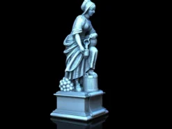 3D4U - Market Lady Statue - Medieval Town