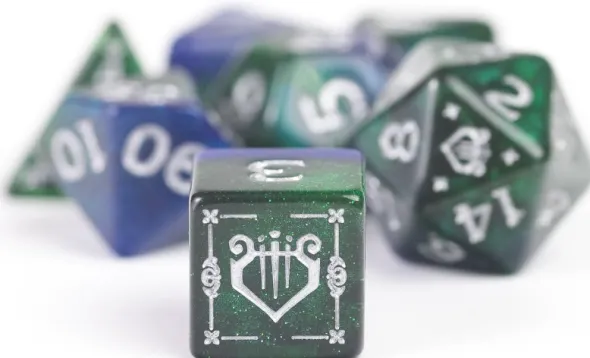 Dungeons & Dragons Adventure Dice - Bard: Blue / Green Dice