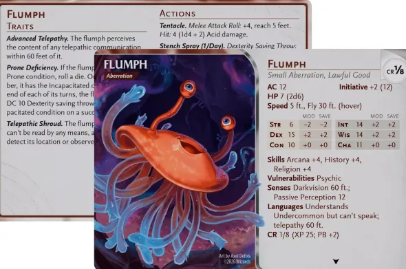 Dungeons & Dragons - Monster Reference Cards: Mystical and Menacing