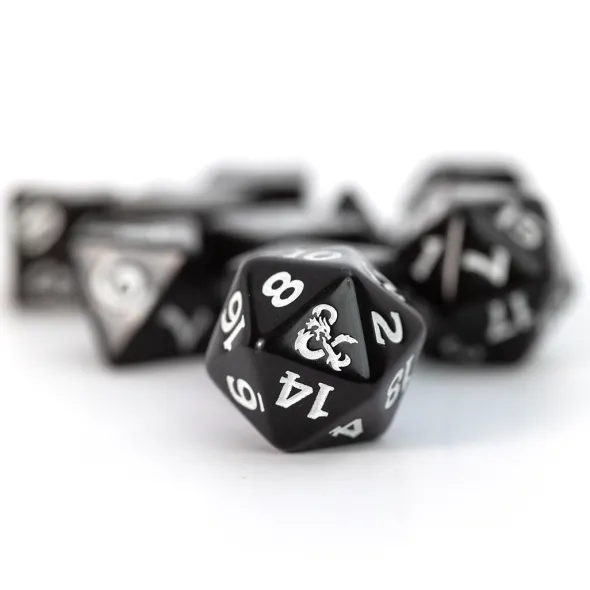 Dungeons & Dragons New Adventurer Dice Set - Black