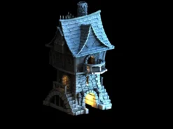 3D4U - Two Story Gabled Dwelling - Medieval Town Set