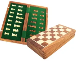 Echecs Magnetique 25 cm Palissandre