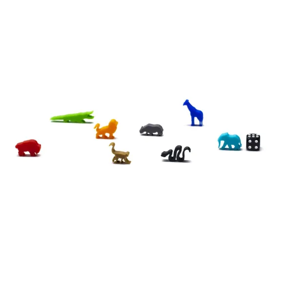 Ensemble de 8 Meeple Animaux de la Savane