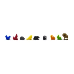 Ensemble de 8 Meeple Animaux de la Forêt