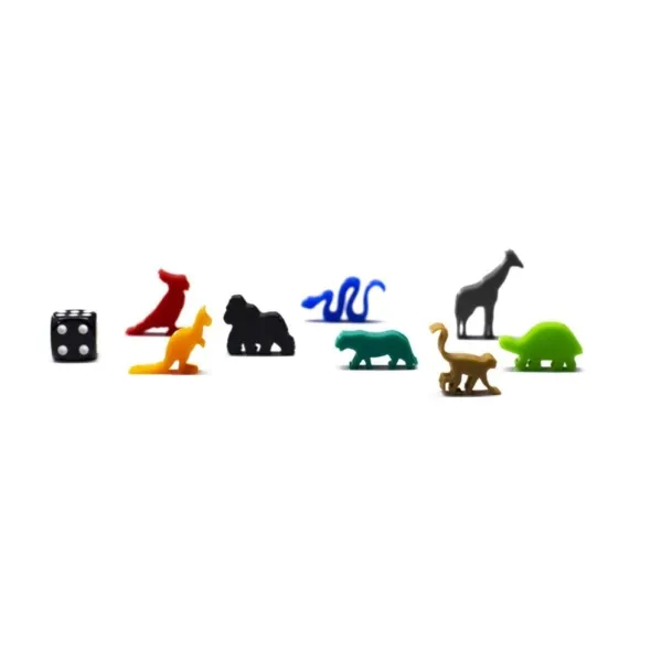 Ensemble de 8 Meeple Animaux Exotiques