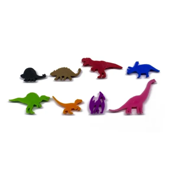 Ensemble de 8 Meeple Dinosaures