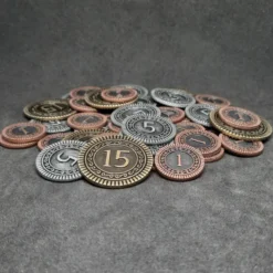 Ensemble de pièces génériques en métal de valeur 1, 5, 15 pour jeux de société