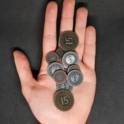 Ensemble de pièces génériques en métal de valeur 1, 5, 15 pour jeux de société
