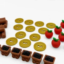 Ensemble de Pions de Ressources compatible avec Cozy Stickerville - 42 pions deluxe