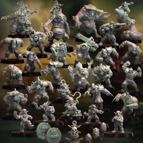 Equipe d'orcs - Baorcudas + Staff