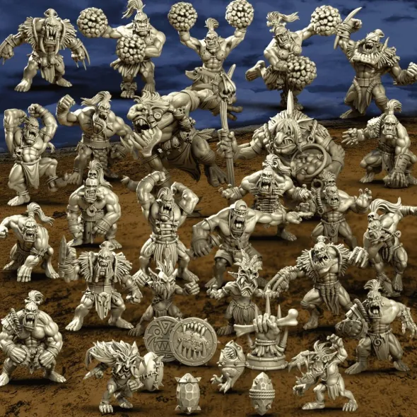 Equipe d'orcs - Savage Orcs + Staff