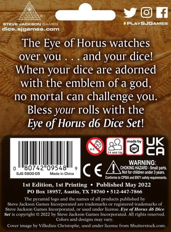 Eye of Horus D6 Dice Set
