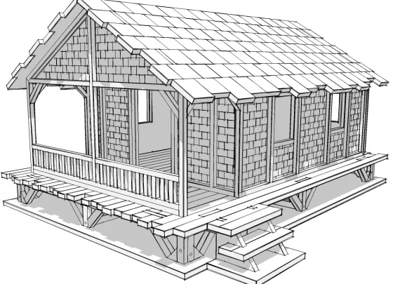 Far East - Low Woven Palm-Style Village House