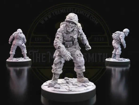 Figurine de Zombie Militaire - Le Soldat Rampant