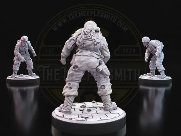 Figurine de Zombie Militaire - Le Soldat Rampant