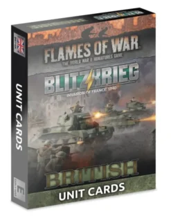 Flames of War - Blitzkrieg - British Unit Cards - Limited Edition
