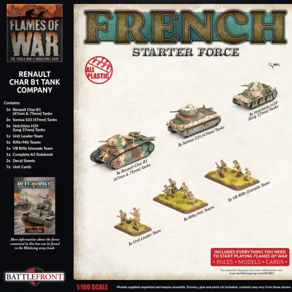 Flames of War - Blitzkrieg - French Char B1 bis Combat Company