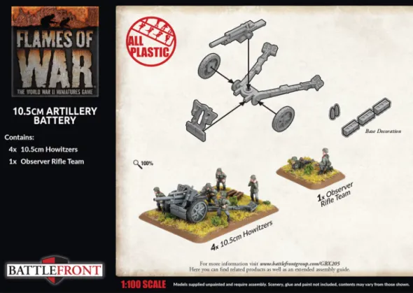 Flames of War - Blitzkrieg - German 10.5cm Artillery Battery