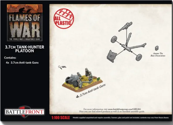 Flames of War - Blitzkrieg - German 3.7cm Tank-hunter Platoon