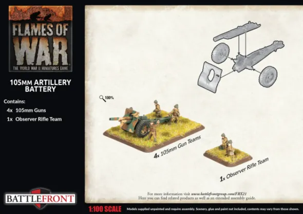 Flames of War - Blitzkrieg - 105mm Artillery Battery