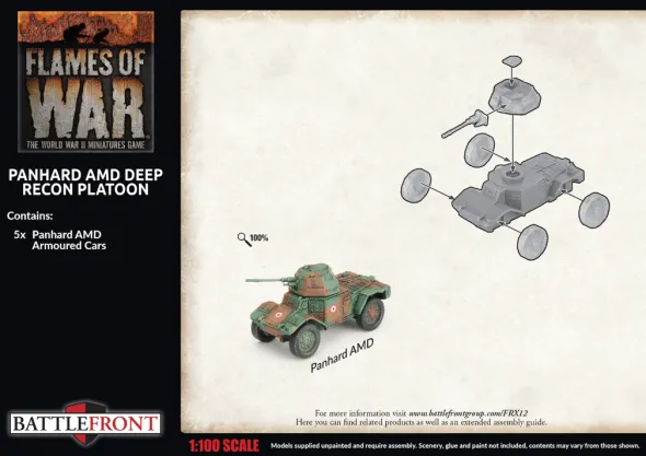 Flames of War - Blitzkrieg - Panhard AMD Deep Recon Platoon