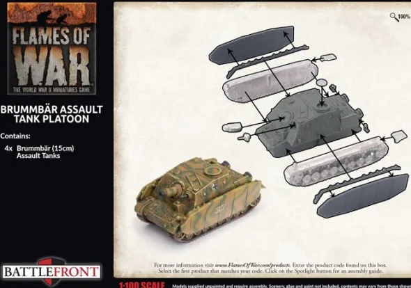Flames of War - Brummbär Assault Tank Platoon