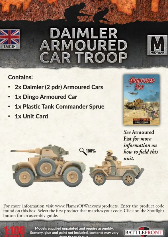 Flames of War - Daimler Armoured Car Troop