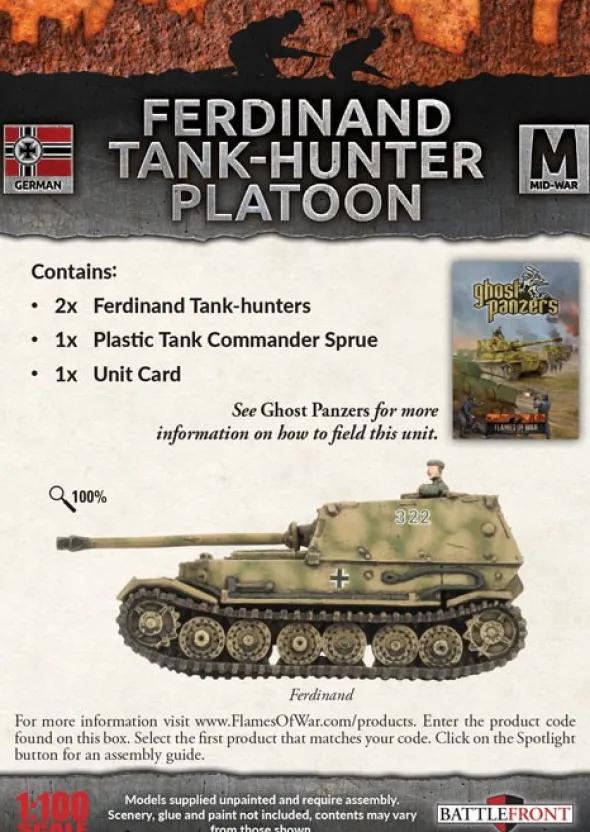 Flames of War - Ferdinand Tank-hunter Platoon