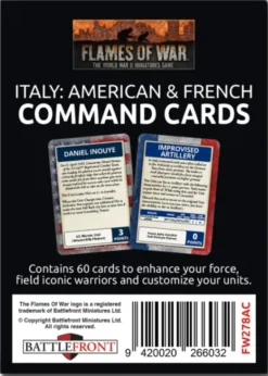 Flames of War - Liberation of Italy - American and French Command Card Pack
