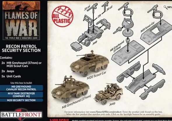 Flames of War - M8 Cavalry Recon Platoon