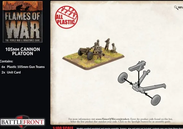 Flames of War - 105mm Cannon Platoon