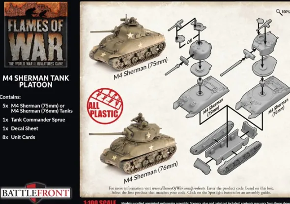 Flames of War - M4 Sherman Tank Platoon