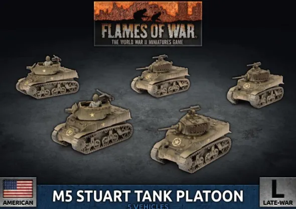 Flames of War -M5 Stuart Light Tank Platoon