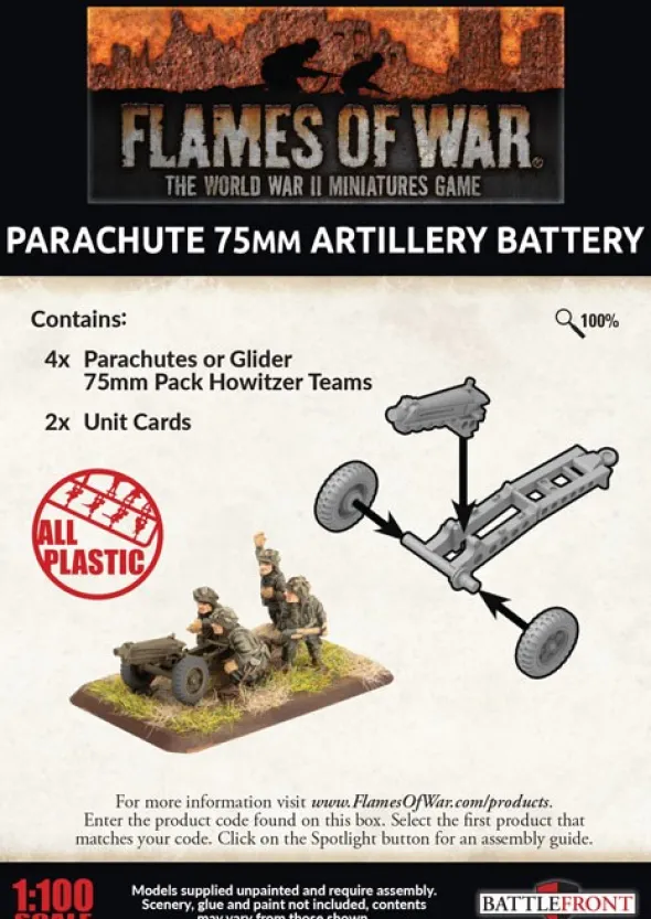 Flames of War - Parachute 75mm Artillery Battery