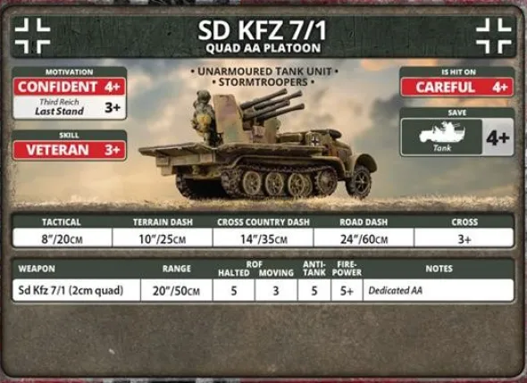 Flames of War - SdKfz 7/1 Quad AA Platoon