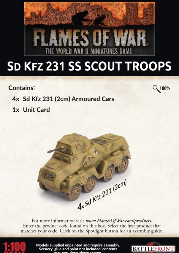 Flames of War - SdKfz 231 SS Scout Troops