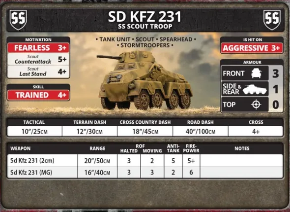 Flames of War - SdKfz 231 SS Scout Troops